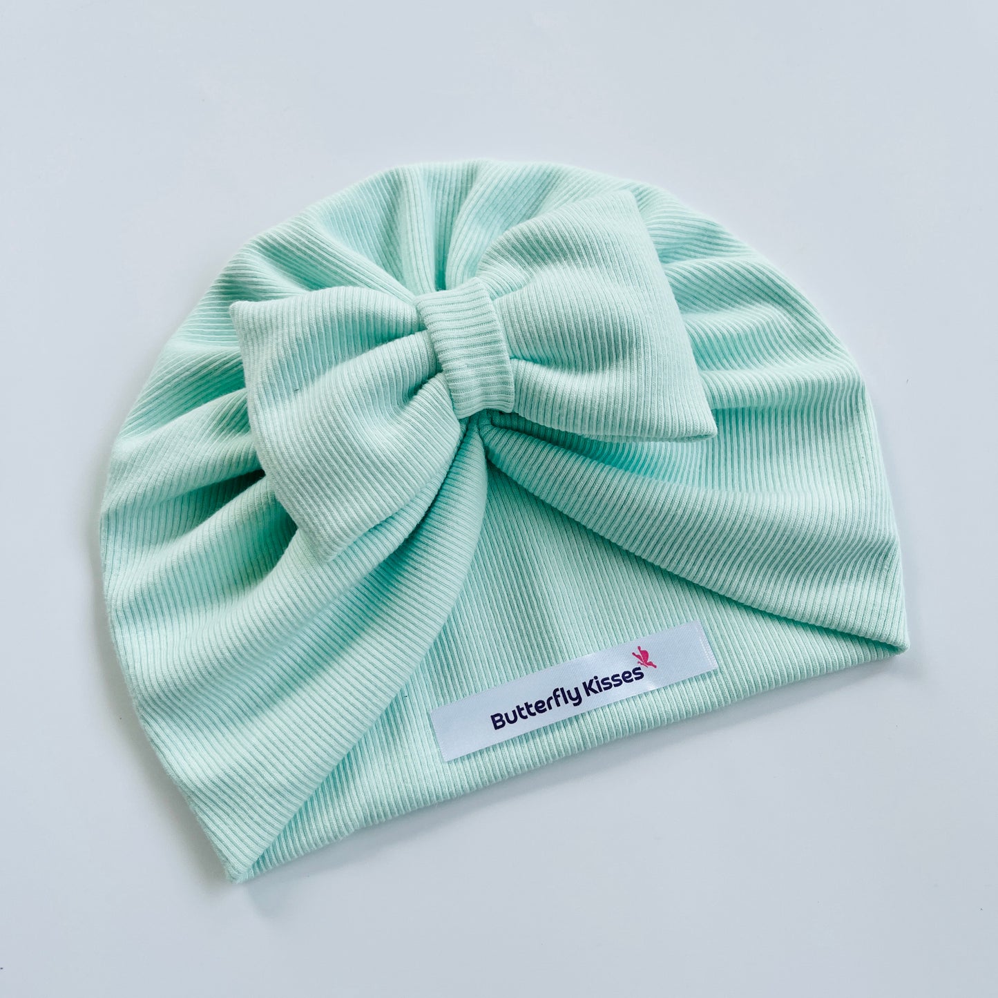 Mint Green Baby Turban Hat – Soft & Stylish Headwear for Your Little One