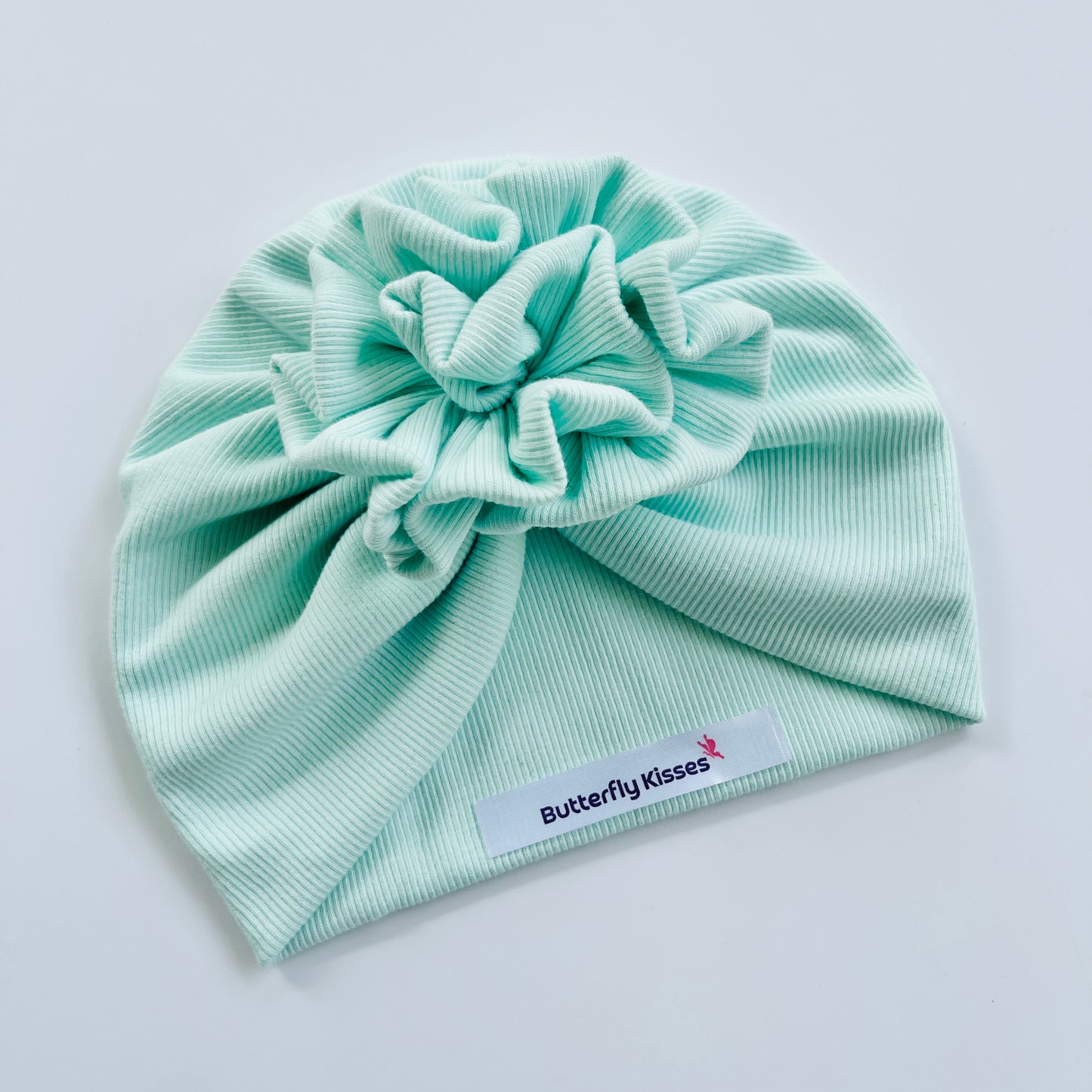 Mint Green Baby Turban Hat – Soft & Stylish Headwear for Your Little One