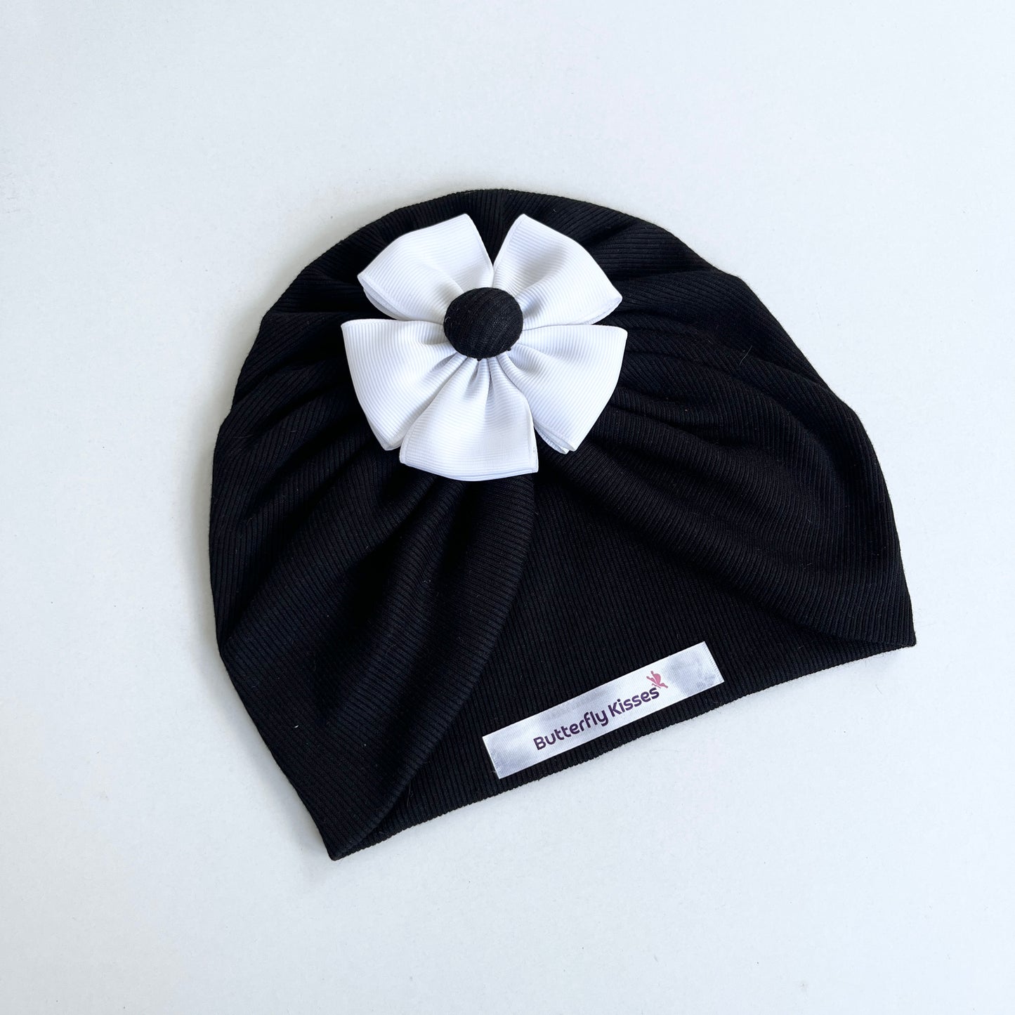 Soft & Stylish Baby Turban with Ribbon Flower