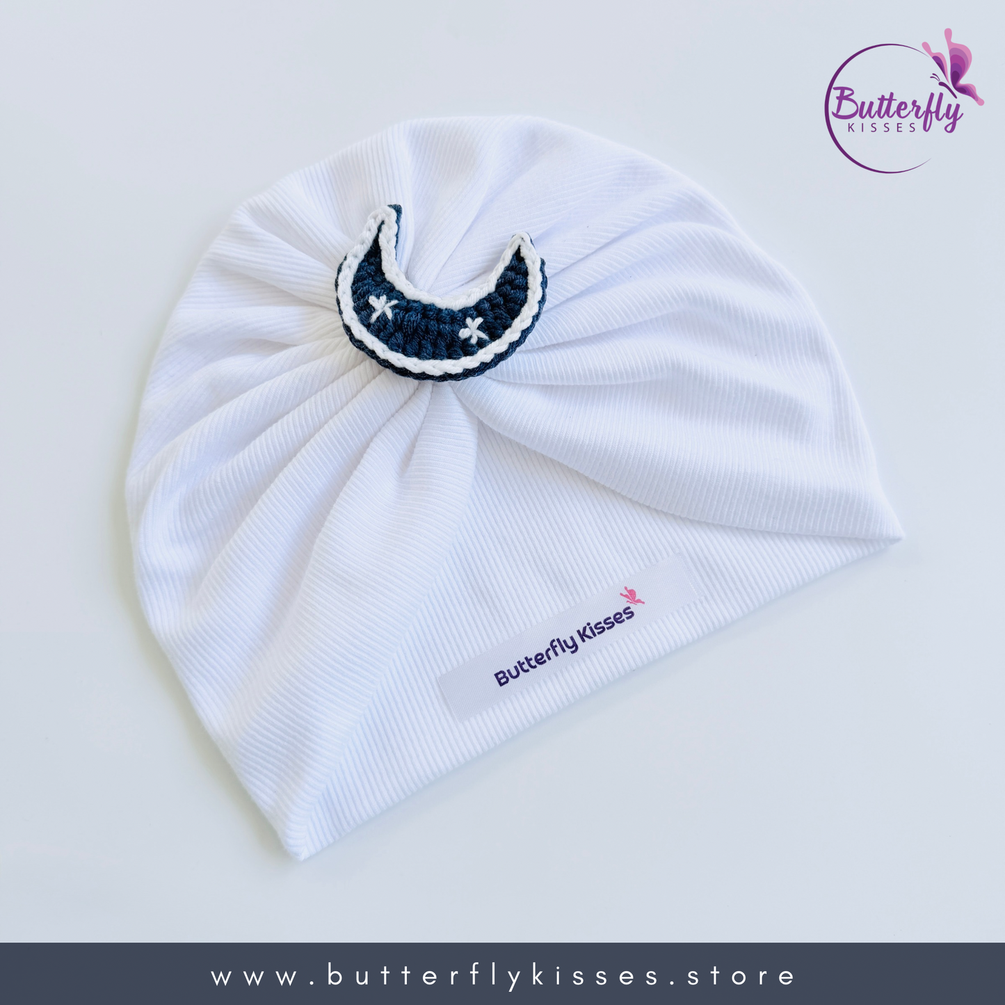 Premium Handmade Baby Turban Hat – Gentle Stretch Comfort Headwrap for Everyday & Eid Wear