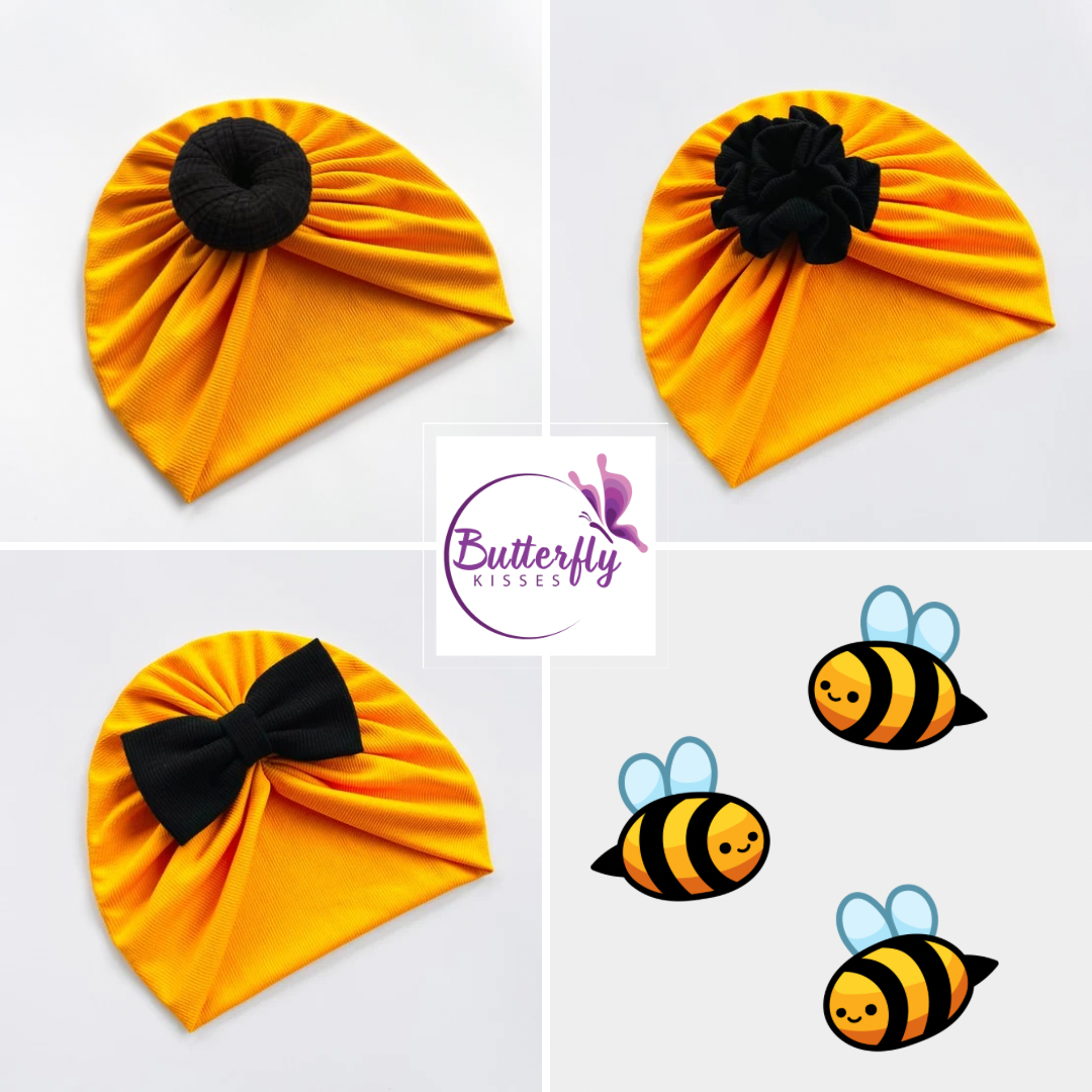 Marigold Colour Baby Turban Hat