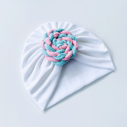 Candy Twist Baby Turban - Pastel Blue & Pink