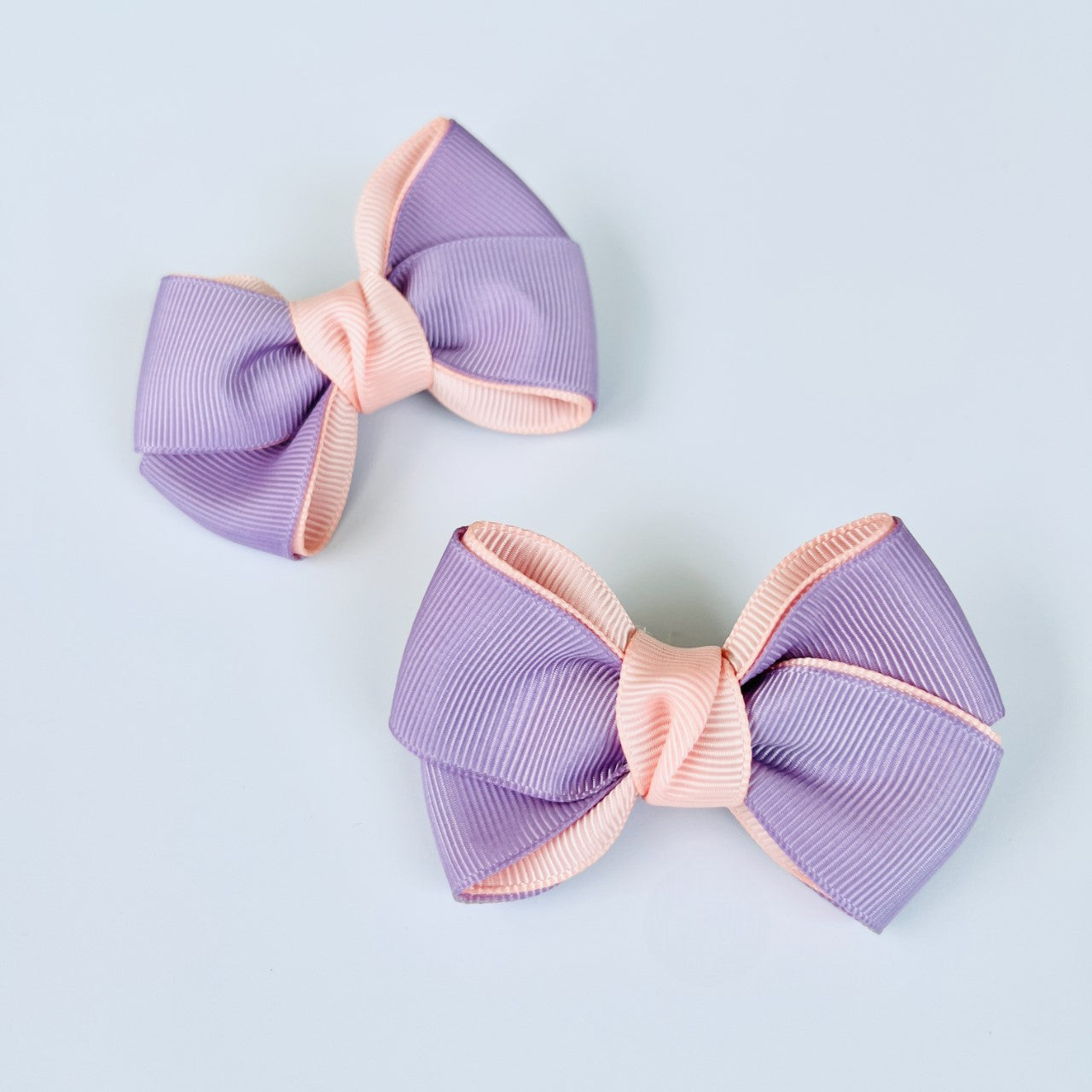 Mini hair bow clip pairs