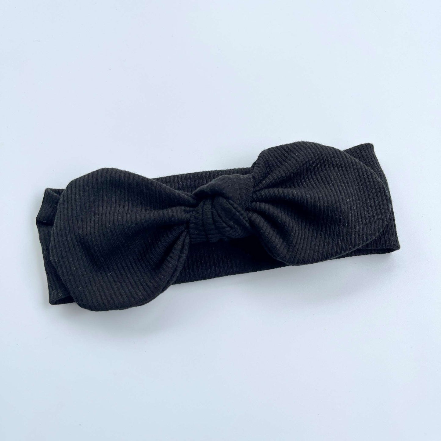 Solid Colour Headband with Round Bow