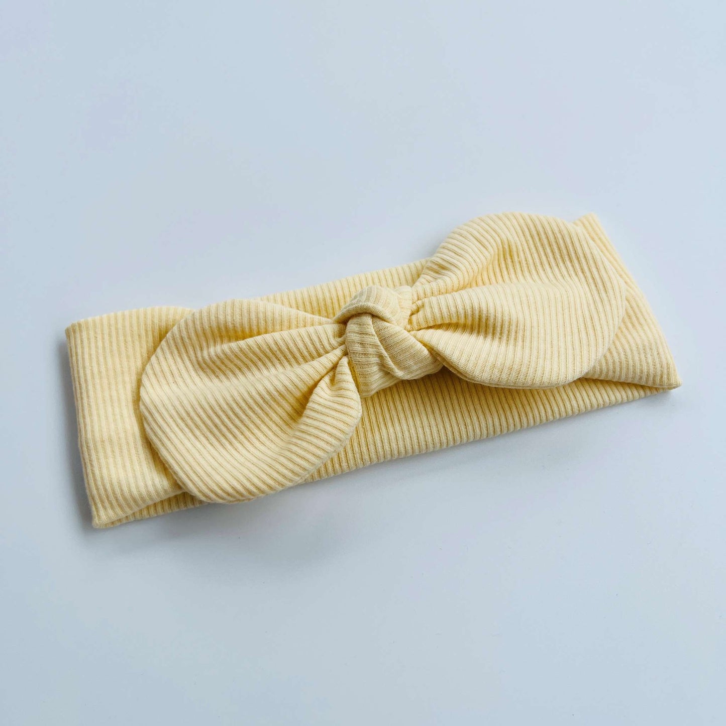 Solid Colour Headband with Round Bow