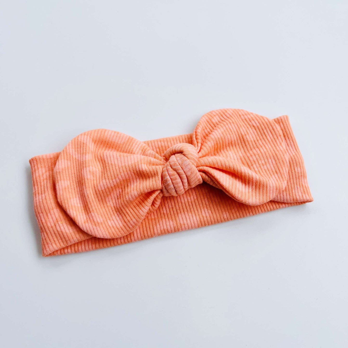 Solid Colour Headband with Round Bow