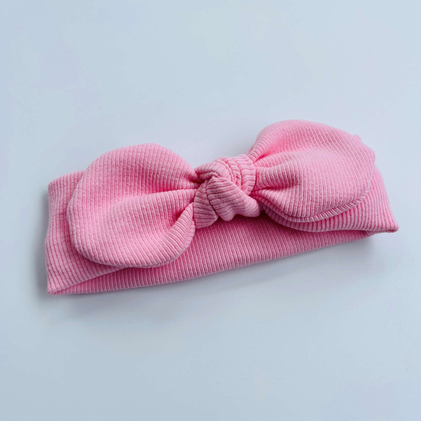 Solid Colour Headband with Round Bow