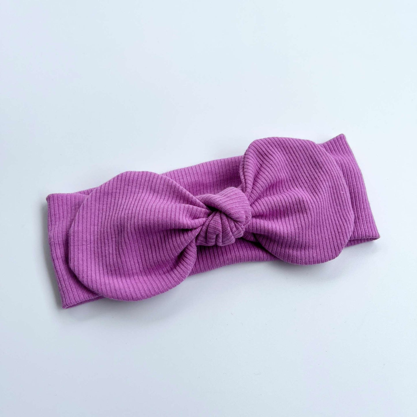 Solid Colour Headband with Round Bow