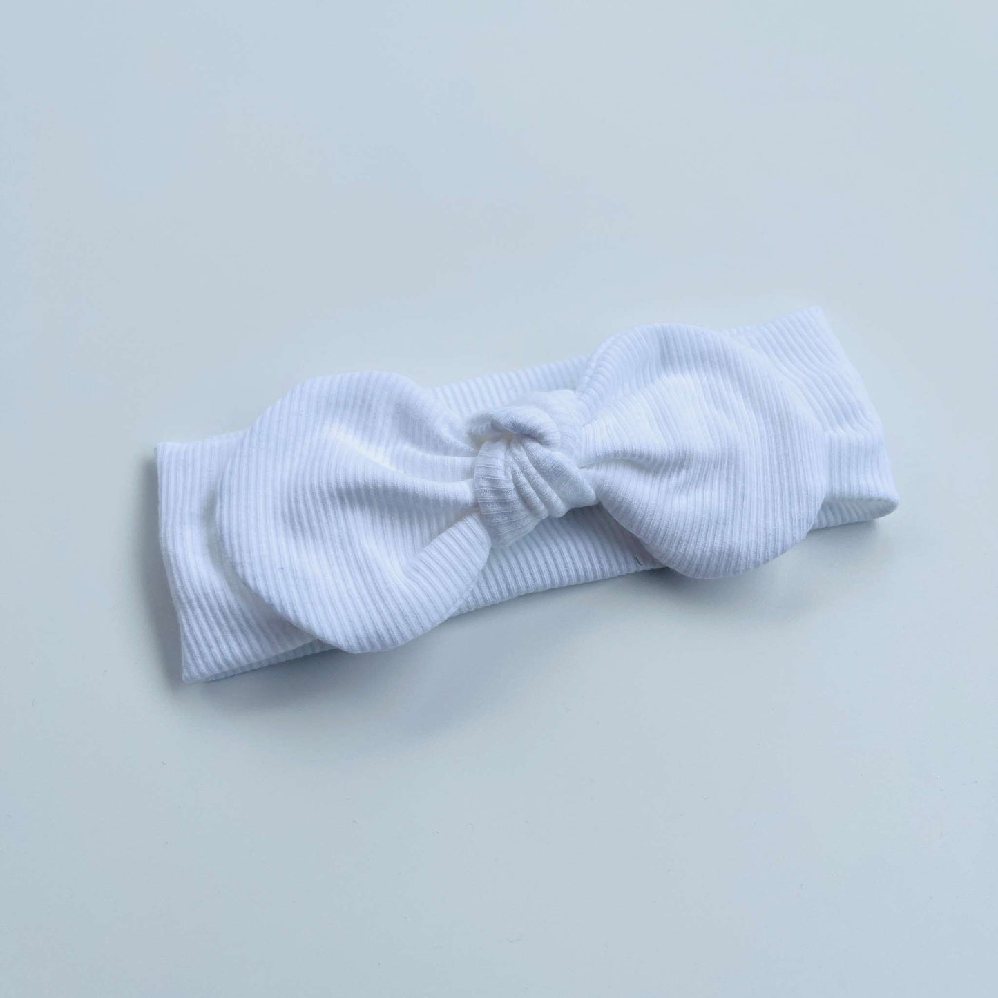 Solid Colour Headband with Round Bow