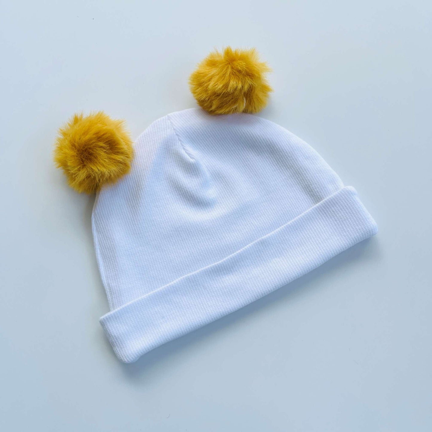 White Pom Pom Hat Collection for Babies & Kids