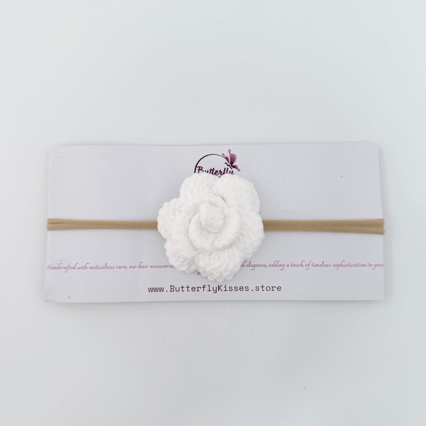 Snow Blossom Crochet Headband