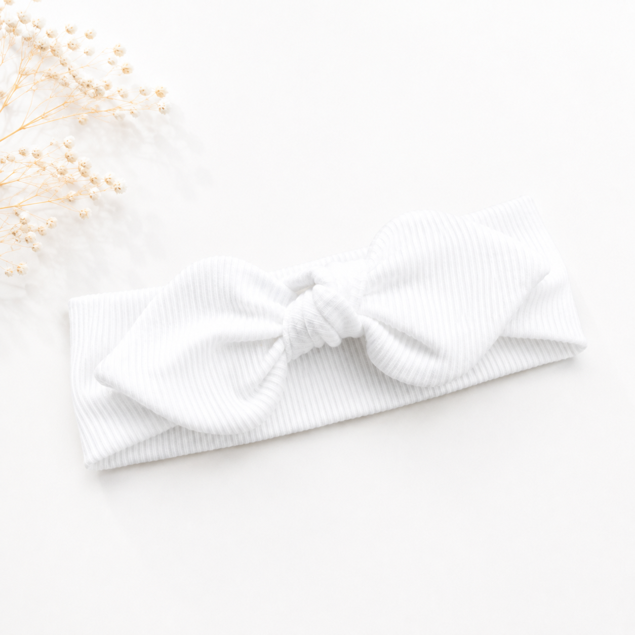 Solid colour classic bunny knot headband