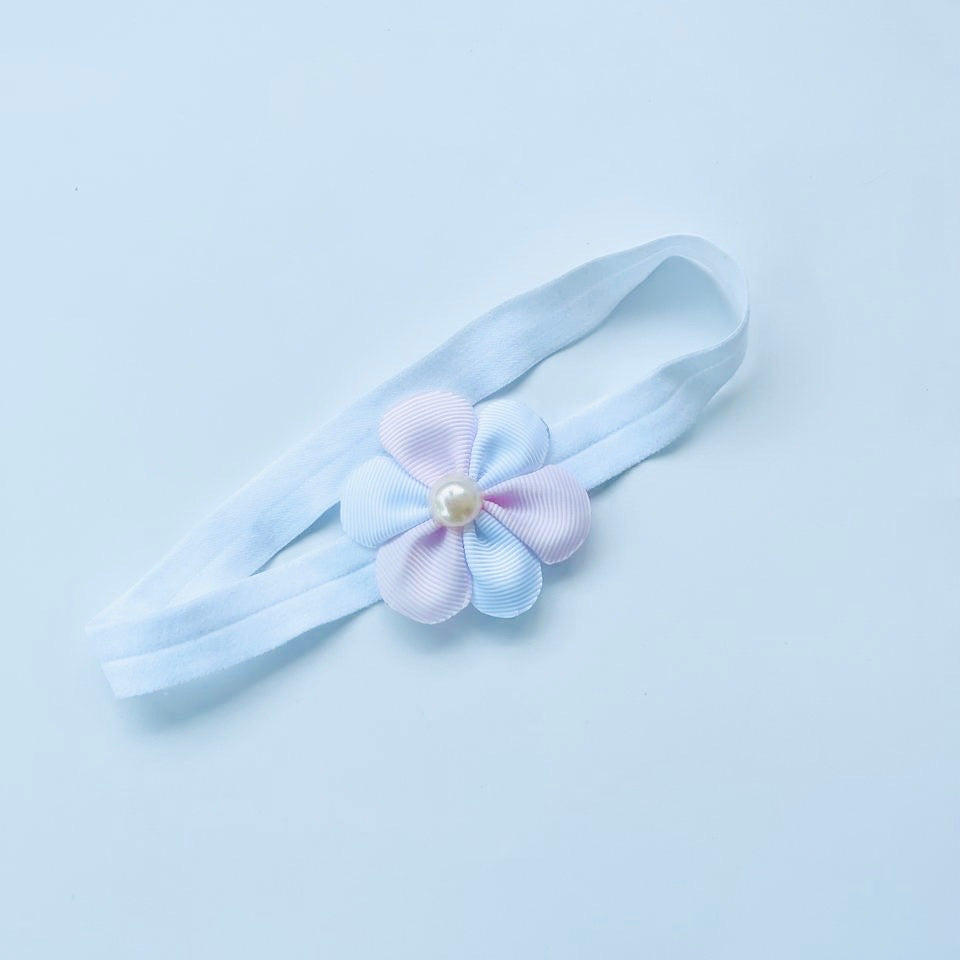 Pink & White Petal Baby Headband