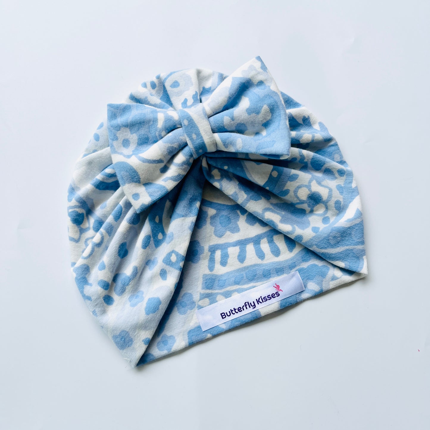 Sky Blossom Bow Design Baby Turban