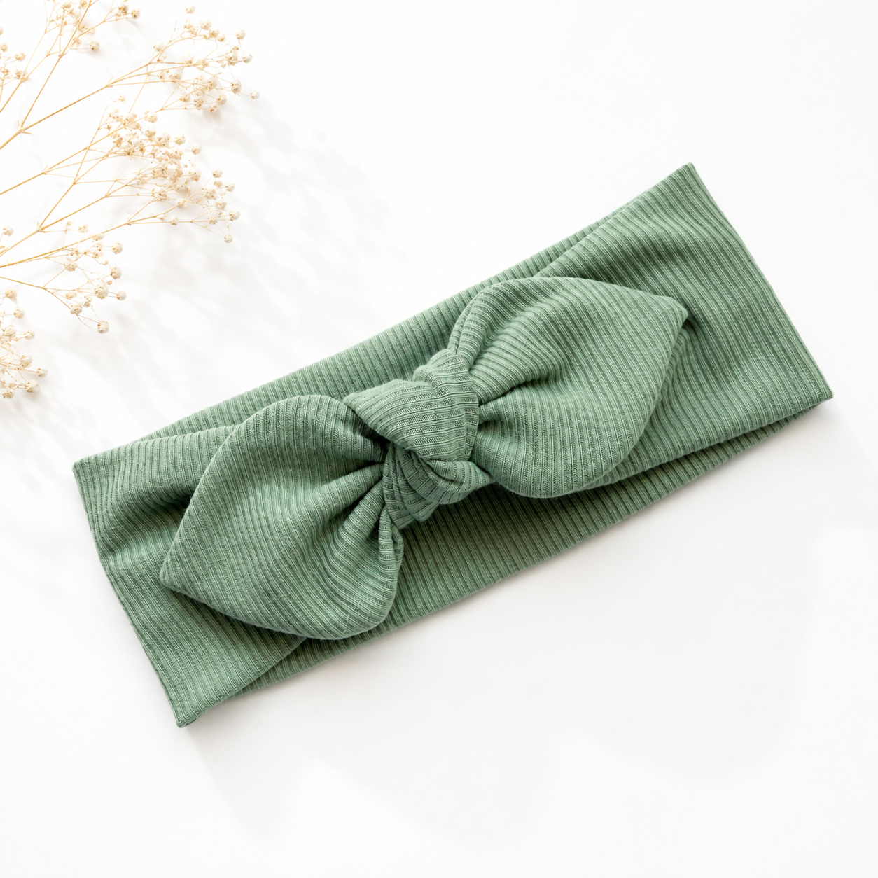 Solid colour classic bunny knot headband