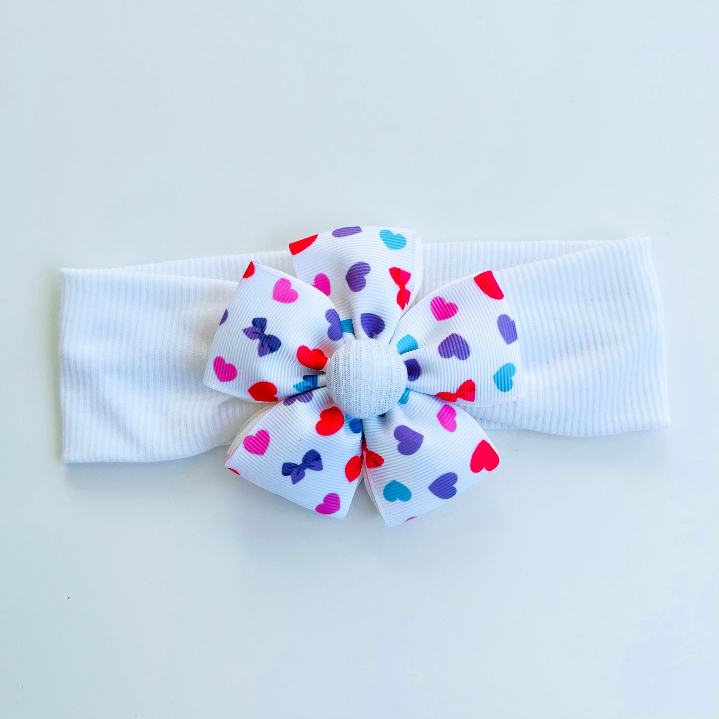 Baby Headband with Ribbon Flower Petals – Soft, Stylish, and Comfortable