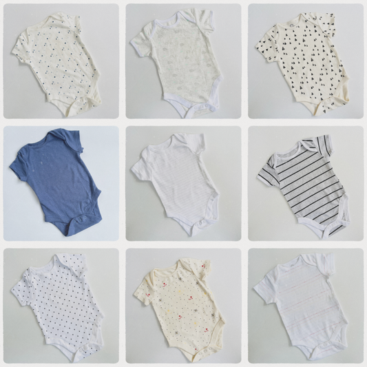 3-6 Months - Soft & Comfy Unisex Baby Bodysuits Vol. 01
