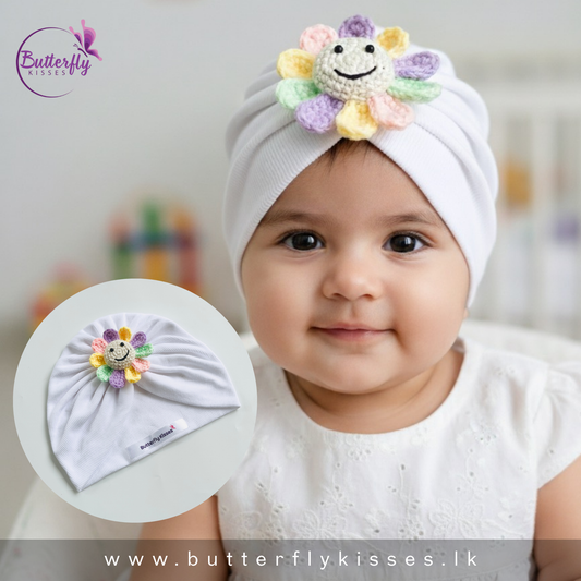 Baby Girl Sunshine Flower Turban Hat