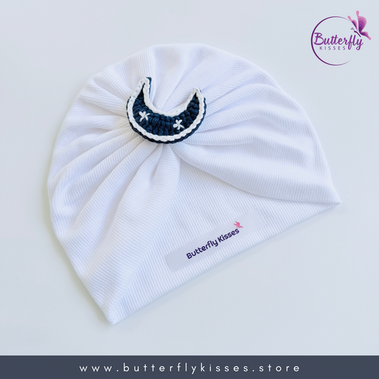 Premium Handmade Baby Turban Hat – Gentle Stretch Comfort Headwrap for Everyday & Eid Wear