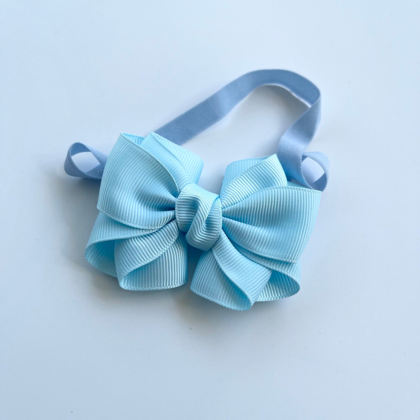 Blue, Green, Pink, Purple, Yellow & Peach Colour Twisted Ribbon Bow Headband