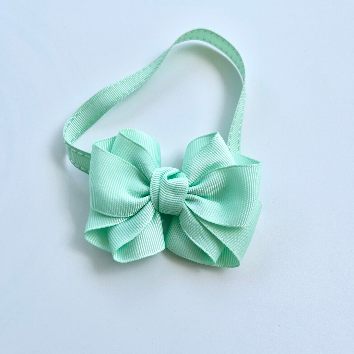 Blue, Green, Pink, Purple, Yellow & Peach Colour Twisted Ribbon Bow Headband