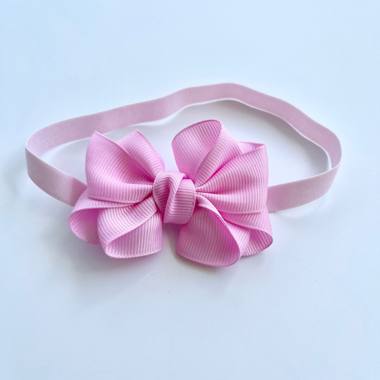 Blue, Green, Pink, Purple, Yellow & Peach Colour Twisted Ribbon Bow Headband